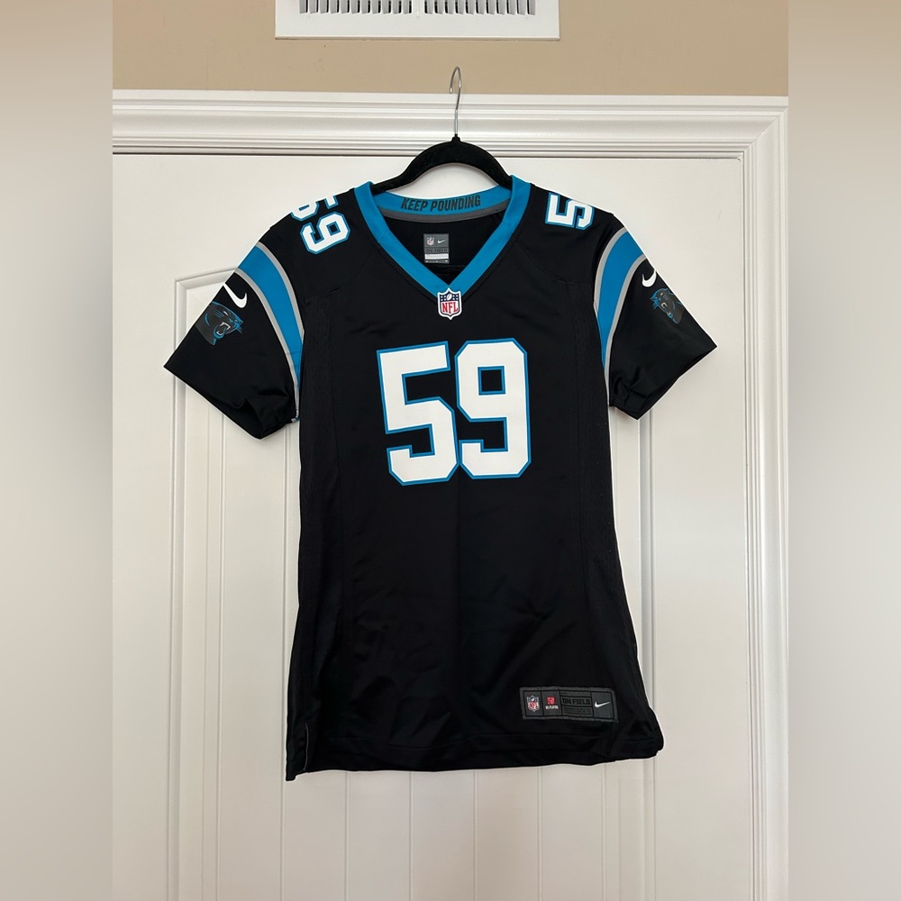 NWOT Carolina Panthers women’s jersey. #59 Kuechly.